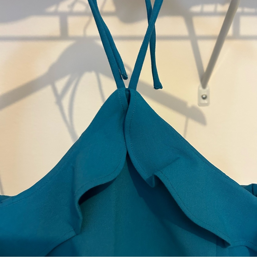 Elegant Blue Halter Dress - Picture 7 of 14